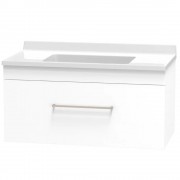 STATESMAN 900 SINGLE DRAWER WHITE MELAMINE