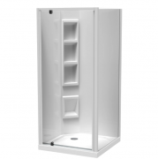 SIERRA 900X900 2 SIDED CORNER MOULDED WHITE - CORNER WASTE