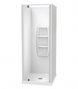 SIERRA 900X760 3 SIDED 760 DOOR / 760 BACK MOULDED WHITE- CENTRE WASTE