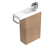 550 Sahara Double Height Wall Hung Vanity (1 Door LH Hinge) - Specify Colour & Cabinet Style