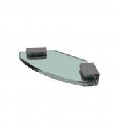 GLASS FOOTREST C/W BRACKETS