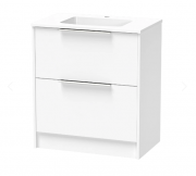 NIKAU 750 DOUBLE DRAWER FLOOR ULTRA GLOSS WHITE