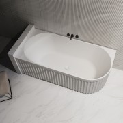 Laurel 1500 Left Corner Back to Wall Bath - Gloss White