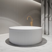 Laurel 1500 Round Freestanding Bath - Matte White