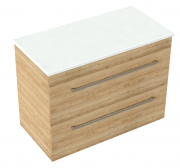 900 Skye Wall Hung Vanity (2 Drawer) - Specify Colour & Select Slab Top