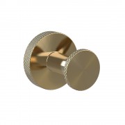 Motivo Knurled Robe Hook - Brushed Brass