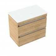 750 Vega Wall Hung Vanity (2 Drawer) - Specify Colour & Select Slab Top