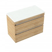 900 Vega Wall Hung Vanity (2 Drawer) - Specify Colour & Select Slab Top