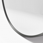 ASPECT FRAMED ROUND MIRROR 900 - GUNMETAL