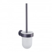 Evoke Toilet Brush Holder Frosted - Gunmetal