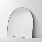 ASPECT FRAMED ARCH MIRROR 1200X1100 - BRUSHED BRASS