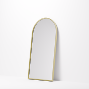 ASPECT FRAMED ARCH MIRROR 450X900 - BRUSHED BRASS