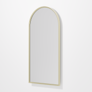 ASPECT FRAMED ARCH MIRROR 450X900 - BRUSHED BRASS