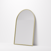 ASPECT FRAMED ARCH MIRROR 600X900 - BRUSHED BRASS