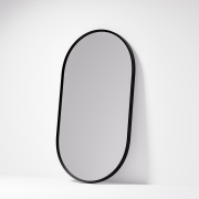 ASPECT FRAMED OVAL MIRROR 500X900 - BLACK