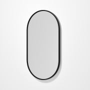 ASPECT FRAMED OVAL MIRROR 500X900 - BLACK