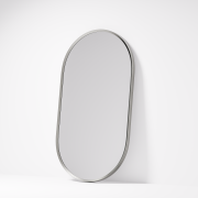 ASPECT FRAMED OVAL MIRROR 500X900 - BRUSHED NICKEL