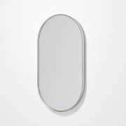 ASPECT FRAMED OVAL MIRROR 500X900 - BRUSHED NICKEL