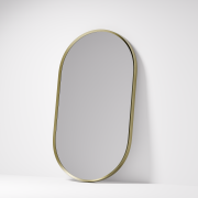 ASPECT FRAMED OVAL MIRROR 600X900 - BRUSHED BRASS