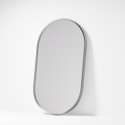 ASPECT FRAMED OVAL MIRROR 600X900 - BRUSHED NICKEL
