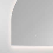 SOLACE LED TOUCH BUTTON DEMISTER MIRROR - ARCH - 1200X1100MM