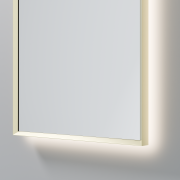 CODE SOLACE LED DEMISTER MIRROR - ARCH - 450X900MM - BRUSHED BRASS