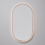 CODE SOLACE LED DEMISTER MIRROR - OVAL - 500X900MM - BRUSHED COPPER