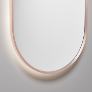 CODE SOLACE LED DEMISTER MIRROR - OVAL - 500X900MM - BRUSHED COPPER