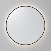 CODE SOLACE LED DEMISTER MIRROR - ROUND - 1100MM - BLACK