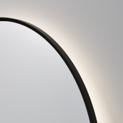 CODE SOLACE LED DEMISTER MIRROR - ROUND - 1100MM - BLACK