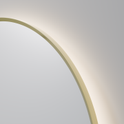 CODE SOLACE LED DEMISTER MIRROR - ROUND - 1100MM - BRUSHED BRASS