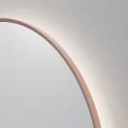 CODE SOLACE LED DEMISTER MIRROR - ROUND - 1100MM - BRUSHED COPPER