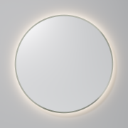 CODE SOLACE LED DEMISTER MIRROR - ROUND - 1100MM - BRUSHED NICKEL