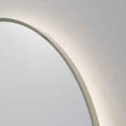 CODE SOLACE LED DEMISTER MIRROR - ROUND - 1100MM - BRUSHED NICKEL