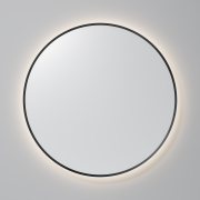 CODE SOLACE LED DEMISTER MIRROR - ROUND - 1100MM - GUNMETAL