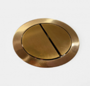 Toilet Flush Button and Seat Bolt Cover Caps Set - Brushed Copper