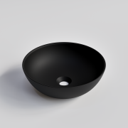 CODE VILLA ROUND VESSEL BASIN - 390X390X125H - MATTE BLACK