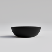 CODE VILLA ROUND VESSEL BASIN - 390X390X125H - MATTE BLACK