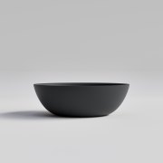 CODE VILLA ROUND VESSEL BASIN - 390X390X125H - MATTE DARK GREY