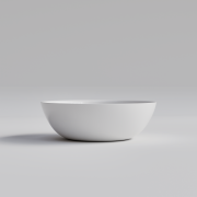 CODE VILLA ROUND VESSEL BASIN - 390X390X125H - GLOSS WHITE