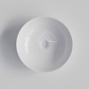 CODE VILLA ROUND VESSEL BASIN - 390X390X125H - GLOSS WHITE