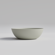 CODE VILLA ROUND VESSEL BASIN - 390X390X125H - MATTE LIGHT GREY