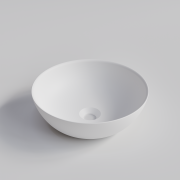 CODE VILLA ROUND VESSEL BASIN - 390X390X125H - MATTE WHITE