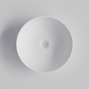 CODE VILLA ROUND VESSEL BASIN - 390X390X125H - MATTE WHITE