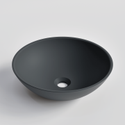 CODE ARC V2 ROUND VESSEL BASIN - 400X125H - MATTE DARK GREY