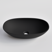 CODE CERVO V2 OVAL VESSEL BASIN - 530X350X125H - MATTE BLACK