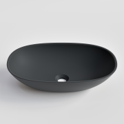 CODE CERVO V2 OVAL VESSEL BASIN - 530X350X125H - MATTE DARK GREY