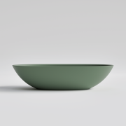 CODE CERVO V2 OVAL VESSEL BASIN - 530X350X125H - MATTE GREEN