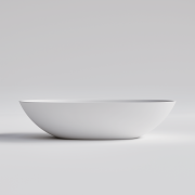 CODE CERVO V2 OVAL VESSEL BASIN - 530X350X125H - MATTE WHITE