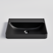 CODE LINEARE SOLID SURFACE SQUARE INSET BASIN - 530X445X60H - MATTE BLACK